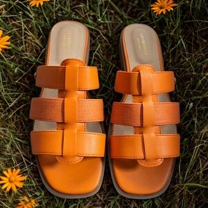 Liz Claiborne - Memory Foam Womens' Orange Sandals